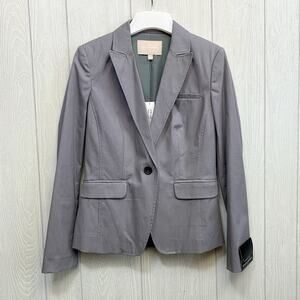 Banana Republic Womens Gray Stripe Blazer Size 4 NWT